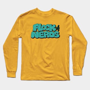 Flock of Nerds - Bubble Teal Long Sleeve T-Shirt